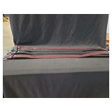 Set of Four Genuine Leather Tooled Belts Size 42