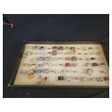 Jewelry Display Tray with Assorted Rings