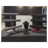 Jewelry Display Fixture Set Including T-Bars and Mannequins