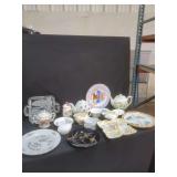 Assorted Decorative Ceramic and Glass Tableware