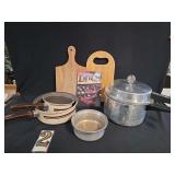 Cookware Cutting Boards and Folding Chair