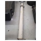 White Plastic Tubular Assembly with Aluminum Clamps and Caps