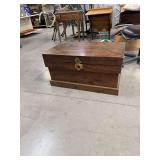 Wooden Storage Chest with Metal Hardware