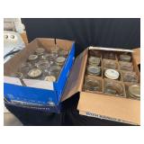 Two Cases of Glass Mason Jars with Metal Lids