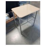Metal School Desk with Tubular Steel Frame