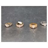 Assorted Gemstone Rings Set of Four
