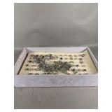 Assorted Ring Tray Featuring Mixed Gemstones and Metals