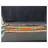 Set of Four Assorted Leather Belts Including Tory and Nocona