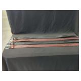 Size 34 Tooled Leather Belts Set of Four