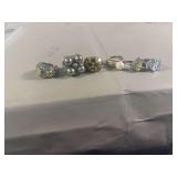 Assorted Fashion Rings Set Featuring Pearls and Colored Stones