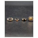 Assorted David Yurman Two-Tone Ring Group