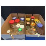 Assorted Glass Jars and Bottles with Lids