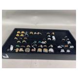 Assorted Size 10 Fashion Rings in Display Tray