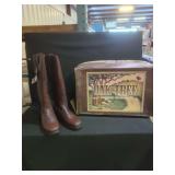 Oak Tree Frontier Collection Preacher Brown Boots Size 9.0 in Original Box