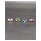 Assorted Gemstone and Cubic Zirconia Rings in 10K White Gold