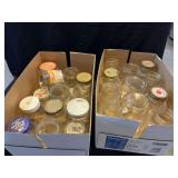 Assorted Glass Jars with Lids in Cardboard Boxes