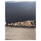 Painted Hand Saw with Hummingbird and Floral Motif