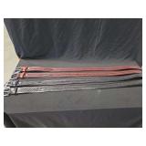 Set of Four Genuine Leather Tooled Belts Size 44
