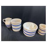 Roseville Blue Stripe Stoneware Kitchenware Set