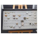 Assorted Fashion Rings Presented in Display Tray