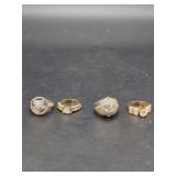 Four Piece Assorted Ring Set Featuring Gemstone Accents