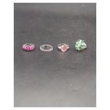 Assorted Gemstone Ring Grouping in Various Metal Settings
