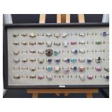 Assorted Ring Display Tray with Multicolored Stones and Gemstones