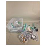 Costume Jewelry Bracelet Assortment in Plastic Container
