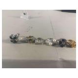 Assorted Size 8 Rings with Gemstones and Pearls