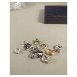 Size 7 Assorted Rings Set with Colored and Clear Stones