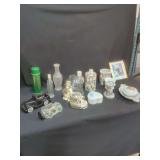 Mixed Decorative Objects and Glassware Assortment