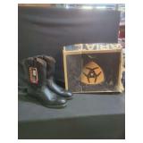 Ariat Women's Heritage Roper Black Leather Boots Size 10 B with Original Box