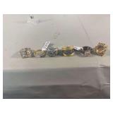 Assorted Fashion Rings Size 8