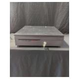 Black POS Cash Drawer with Integrated Till and Keys