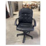 Black Rolling Office Chair with Lumbar Support Attachment