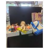 Barbie and Fashion Doll Grouping with Velvet Box and Tote Bag