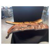 Two Brown Leather and Vinyl Firearm Cases