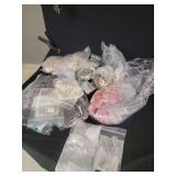 Assorted Mixed Jewelry and Craft Materials in Resealable Plastic Bags