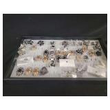 Assorted Fashion Rings and Jewelry Tray