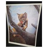 E.R. McIntosh Wildcat Cub Print Signed Numbered 1980