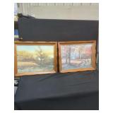 Two Framed Harland Young Rural Landscape Prints