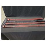 Set of Four Size 34 Tooled Leather Belts