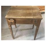 Wooden Sewing Machine Cabinet Table with Drawers and Hinged Top