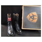 Ariat Black Leather ATS Technology Western Boots Size 9 B with Box