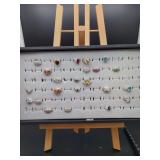 Assorted Ring Grouping in Velvet Display Tray