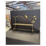 Metal Wall Shelf with Branch and Apple Motifs