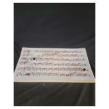 Assorted Multi-Gemstone and Cubic Zirconia Rings Display Tray