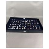 Assorted Fashion Rings on Display Tray