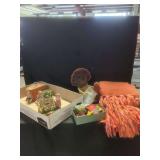 Mixed Decorative Home Goods, Craft Items, and Office Supplies