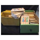 Sewing Pattern Assortment with Simplicity and Butterick Brands in Storage Boxes